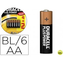 PILA DURACELL ALCALINA PLUS POWER AA BLISTER DE 4+2 UNIDADES