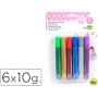 PURPURINA PEGAMENTO LIDERPAPEL FANTASIA COLORES METALICOS BLISTER DE 6 UNIDADES DE 10 GR