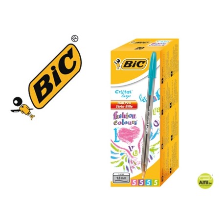 BOLIGRAFO BIC CRISTAL LARGE FASHION COLORES SURTIDOS