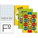 BLOC ESPIRAL LIDERPAPEL FOLIO 80 H CUADRO 4 MM TAPA CARTONCILLO 60 GR FANTASIA COOL TRANSPORTS