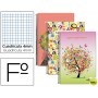BLOC ESPIRAL LIDERPAPEL FOLIO 80 H CUADRO 4 MM TAPA CARTONCILLO 60 GR FANTASIA SPRING TIME