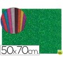 GOMA EVA CON PURPURINA LIDERPAPEL 50X70CM 60G/M2 ESPESOR 2MM VERDE