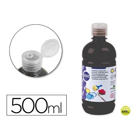 TEMPERA ESCOLAR LIDERPAPEL 500 ML NEGRO