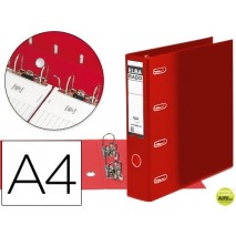 ARCHIVADOR DE PALANCA ELBA CARTON FORRADO DIN A4 ROJO LOMO DE 75 MM RADO CON DOBLE MECANISMO