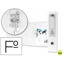 ARCHIVADOR DE PALANCA LIDERPAPEL FOLIO DOCUMENTA FORRADO PVC CON RADO LOMO 75MM BLANCO CON COMPRESOR