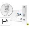 ARCHIVADOR DE PALANCA LIDERPAPEL FOLIO DOCUMENTA FORRADO PVC CON RADO LOMO 75MM BLANCO CON COMPRESOR