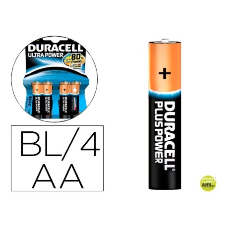 PILA DURACELL ALCALINA ULTRA POWER AA BLISTER DE 4 UNIDADES