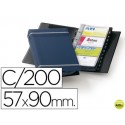 TARJETERO DURACLIP VISIFIX AZUL 25 FUNDAS PARA 200 TARJETAS TAMAÑO DIN A4 INCLUYE 12 SEPARADORES