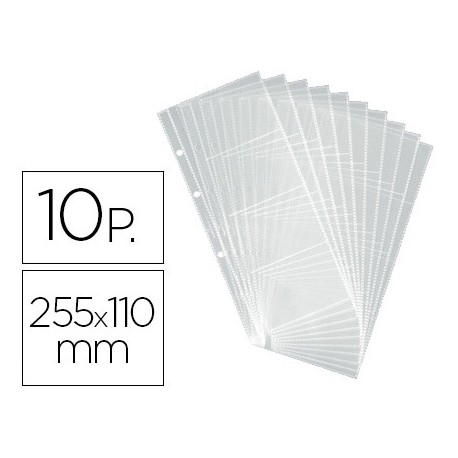 RECAMBIO TARJETERO DURACLIP VISIFIX 10 FUNDAS PARA 80 TARJETAS
