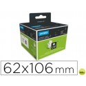 ETIQUETA IDENTIFICADORA DYMO TAMAÑO 62 X 106 MM PARA IMPRESORA LABELWRITER 250 ETIQUETAS USO MULTIFU