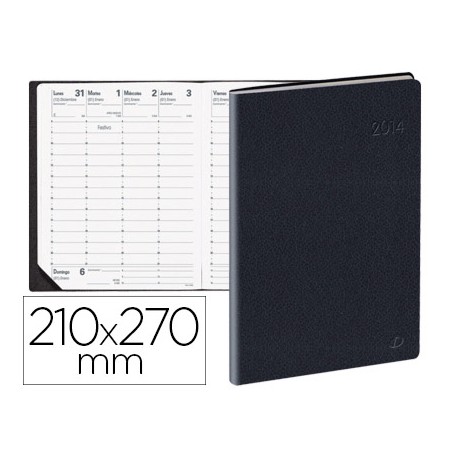 AGENDA ENCUADERNADA QUO VADIS PRESIDENT TOSCANA SEMANA VISTANEGRO 21X27 CM