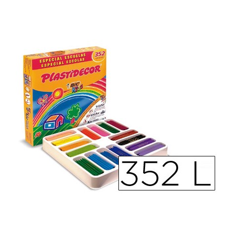 LAPICES CERA PLASTIDECOR CAJA DE 352 COLORES