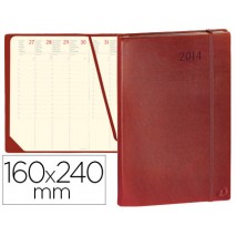 AGENDA ENCUADERNADA QUO VADIS MINISTRE TOSCANA SEMANA VISTA ROJO 16X24 CM