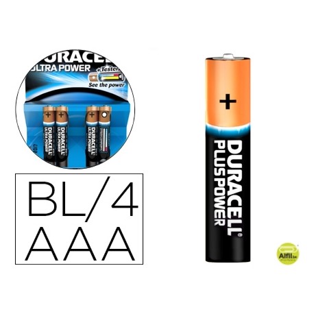 PILA DURACELL ALCALINA ULTRA POWER AAA BLISTER DE 4 UNIDADES