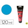 PINTURA ACRILICA WINGO ECO AZUL CYAN TUBO DE 120 ML