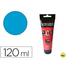 PINTURA ACRILICA WINGO ECO AZUL CYAN TUBO DE 120 ML