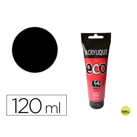 PINTURA ACRILICA WINGO ECO NEGRO TUBO DE 120 ML