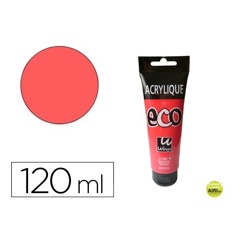 PINTURA ACRILICA WINGO ECO ROJO PERMANENTE CLARO TUBO DE 120 ML