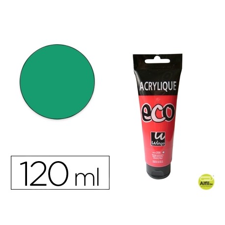 PINTURA ACRILICA WINGO ECO VERDE ESMERALDA TUBO DE 120 ML