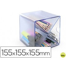 ARCHICUBO ARCHIVO 2000 ASPA ORGANIZADOR MODULAR PLASTICO AZUL TRANSPARENTE 155X155X155 MM INCLUYE 2