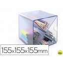 ARCHICUBO ARCHIVO 2000 ASPA ORGANIZADOR MODULAR PLASTICO AZUL TRANSPARENTE 155X155X155 MM INCLUYE 2