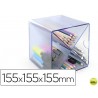 ARCHICUBO ARCHIVO 2000 ASPA ORGANIZADOR MODULAR PLASTICO AZUL TRANSPARENTE 155X155X155 MM INCLUYE 2