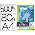 PAPEL FOTOCOPIADORA TECNO GREEN 100 % RECICLADO DIN A4 80 GRAMOS PAQUETE DE 500 HOJAS