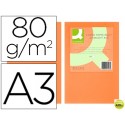 PAPEL COLOR Q-CONNECT DIN-A3 80 GRAMOS NARANJA INTENSO PAQUETE DE 500 HOJAS