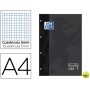 RECAMBIO COLOR OXFORD DIN A4 80 HOJAS 90 GRS CUADROS 5 MM 4 TALADROS NEGRO