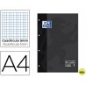 RECAMBIO COLOR OXFORD DIN A4 80 HOJAS 90 GRS CUADROS 5 MM 4 TALADROS NEGRO