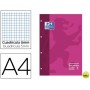 RECAMBIO COLOR OXFORD DIN A4 80 HOJAS 90 GRS CUADROS 5 MM 4 TALADROS ROSA