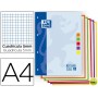 RECAMBIO COLOR OXFORD DIN A4 80 HOJAS 90 GR OPTIK PAPER CUADROS 5MM 4 TALADROS