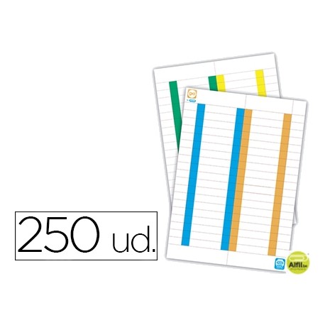 TIRA DE PAPEL PARA VISORES PACK DE 250 ETIQUETAS
