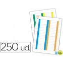 TIRA DE PAPEL PARA VISORES PACK DE 250 ETIQUETAS