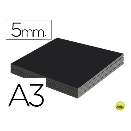 CARTON PLUMA LIDERPAPEL NEGRO DOBLE CARA DIN A3 ESPESOR 5 MM