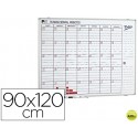 PLANNING MAGNETICO 1000/60 MENSUAL DIA A DIA SUPERFICIE BLANCA ROTULABLE 90X120
