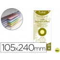 SEPARADOR EXACOMPTA CARTULINA RECICLADA JUEGO DE 100 SEPARADORES 105X240 CON TALADROS COLORES SURTID
