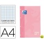 RECAMBIO COLOR OXFORD DIN A4 80 HOJAS 90 GRS CUADROS 5 MM 4 TALADROS COLOR ROSA DULCE