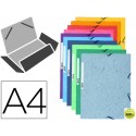 CARPETA GOMA EXACOMPTA DIN A4 3 SOLAPAS CARTULINA ILUSTRADA COLORES SURTIDOS