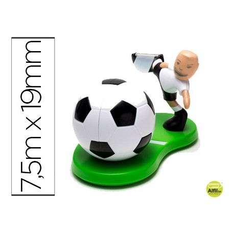 PORTAROLLO SOBREMESA SCOTCH MUNDIAL FUTBOL DE 7,5 MTX19MM INCLUYE ROLLO DE CINTA MAGIC