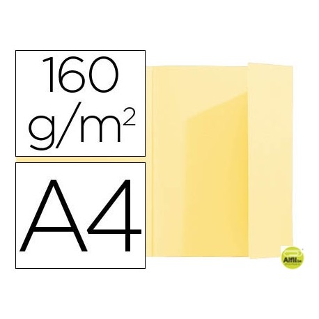 SUBCARPETA EXACOMPTA DIN A4 AMARILLO 160G/M2 CON SOLAPA INTERIOR