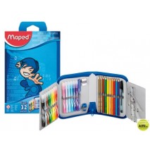 PLUMIER ESCOLAR MAPED KARATE CON CREMALLERA CONTINE 32 PIEZAS