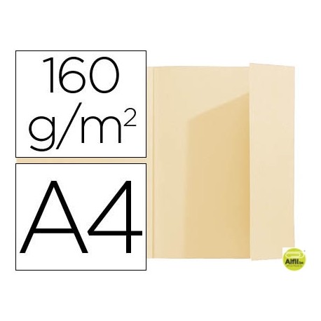 SUBCARPETA EXACOMPTA DIN A4 CREMA 160G/M2 CON SOLAPA INTERIOR
