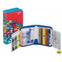 PLUMIER ESCOLAR MAPED MOONSTER CON CREMALLERA CONTINE 32 PIEZAS