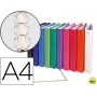 CARPETA DE 4 ANILLAS 30MM REDONDAS EXACOMPTA A4 CARTON FORRADO COLORES SURTIDOS