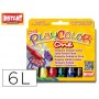 TEMPERA SOLIDA EN BARRA INSTANT ESCOLAR CAJA DE 6 COLORES SURTIDOS