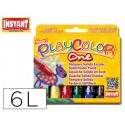 TEMPERA SOLIDA EN BARRA INSTANT ESCOLAR CAJA DE 6 COLORES SURTIDOS