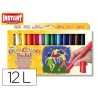 TEMPERA SOLIDA EN BARRA INSTANT POCKET ESCOLAR CAJA DE 12 COLORES SURTIDOS