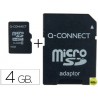 MEMORIA SD MICRO Q-CONNECT FLASH 4 GB CLASE 4 CON ADAPTADOR