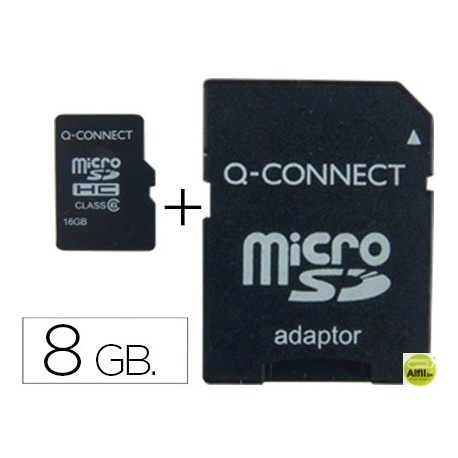 MEMORIA SD MICRO Q-CONNECT FLASH 8 GB CLASE 4 CON ADAPTADOR